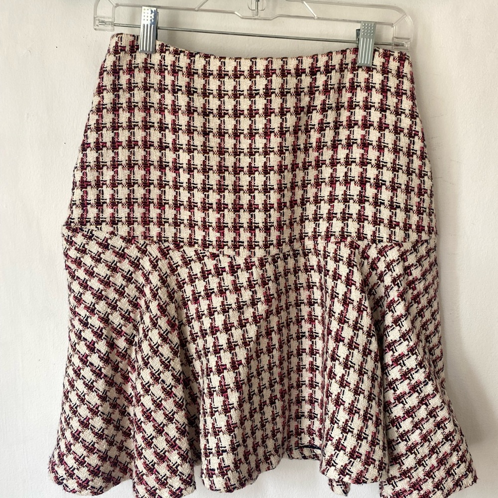 Anthropologie Maeve Tweed Plaid Mini Skirt